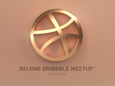 Beijing Dribbble Meetup: mini 3d art beijing dribbble gold golden meetup rose