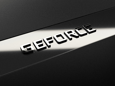 Geforce Logo 3d c4d dark extrusion geforce logo metal mockup nvidia render