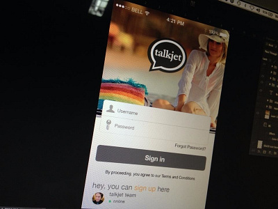 Talkjet app login concept app design ui ux