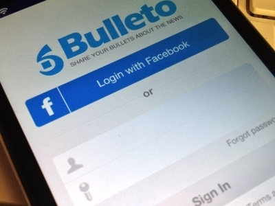 Bulleto Login android app app ios login ui ux