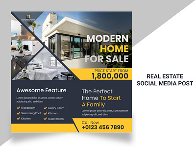 Real Estate Social media and web banner Template Design