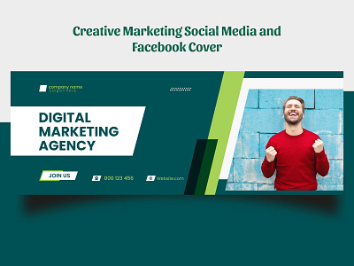 Digital Marketing Social Media & Facebook Cover Template Design