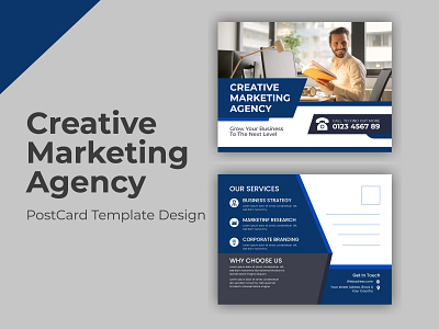Creative Marketing Agency Template Design business design editable eps free postcard print ready solution template vector