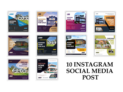 Real Estate Social Media and Instagram post design instagram post real estate social media template web banner
