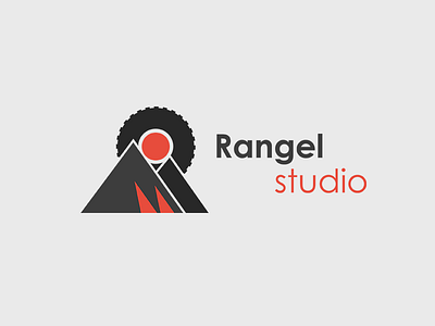 Rangel Studio Concept branding concept fictive flat grey logo mountain red training wheel