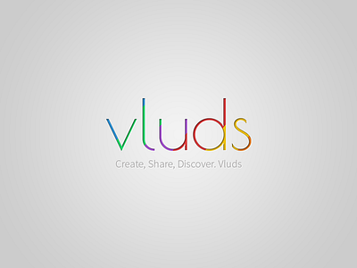 Vluds Logo color create discover identity light logo project share social vluds web