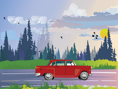 TaxiCaB Landscape Illustration 3