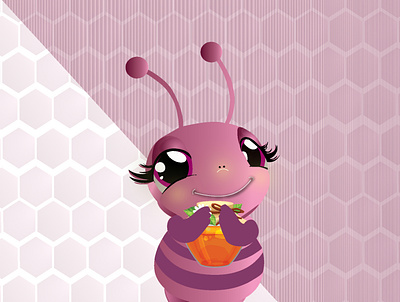 Baby Bee Vector abstract adobe illustrator baby bee bee illustration design graphic design honey bee vector art vector illustration