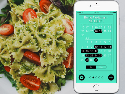 No Meat App app good behaviour health mockup