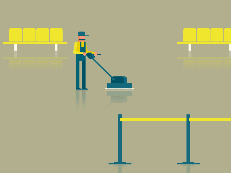 Airport 2d airport animation character