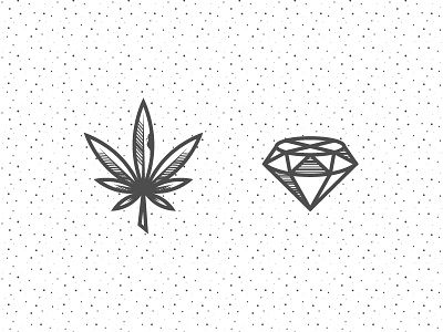Hiphop 01 diamond hip hop icon leaf line marihuana pattern pot weed