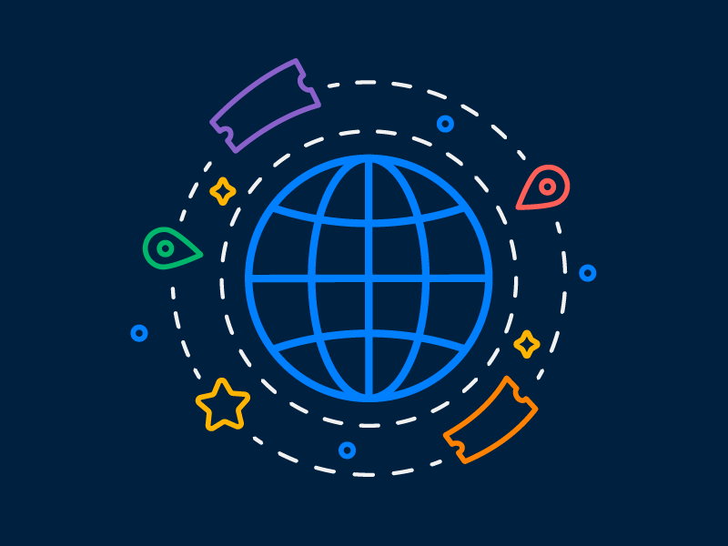 Worldwide Tickets fan orbit planet star icon location tickets world worldwide