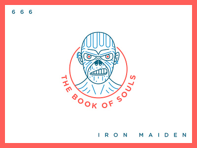 The Book of Souls 666 and book illustration iron line maiden metal rock roll souls