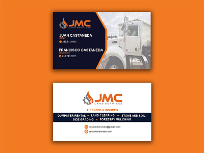 JMC Land Service Business Card business card business card design business cards corporate identity design elegant business card minimal business card stationary design unique business card design