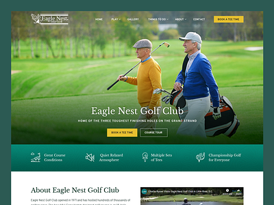 Eagle Nest Golf Club // Web Design golf club golf club web design golf course golf course web design
