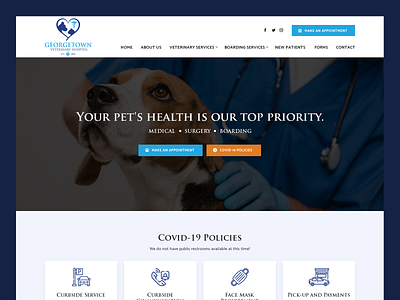 Georgetown Veterinary Hospital // Web Design hospital hospital web design veterinary veterinary hospital web design