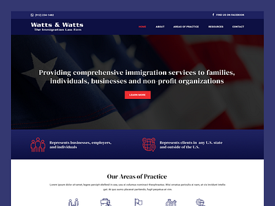 Watts & Watts // Web Design immigration law firm law firm web design