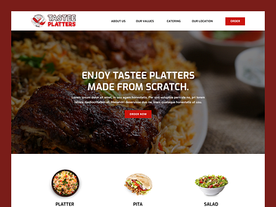 Tastee Platters // Web Design fast food web design food website restaurant web design restaurant website