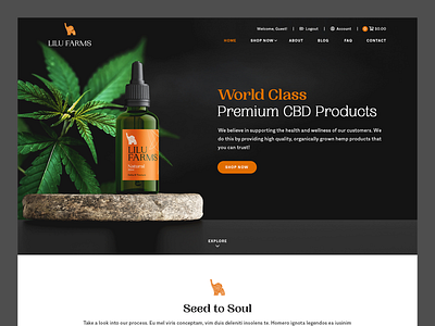 Lilu Farms // Web Design cannabis cannabis ecommerce web design cbd oil cbd oil ecommerce web design cbd oil online shop ecommerce web design retail web design