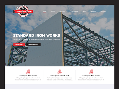 Standard Iron Works // Web Design building construction construction web design engineering web design structural steel