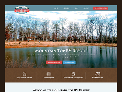 Mountain Top RV Resort // Web Design lodging rentals lodging web design resort web design rv resort vacation rental vacation rental web design