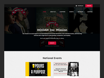 Hooah Inc. // Web Design military non profit non profit web design veteran veteran web design