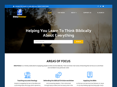 Bible Thinker // Web Design bible bible study web design christian christianity christianity web design church ministry web design