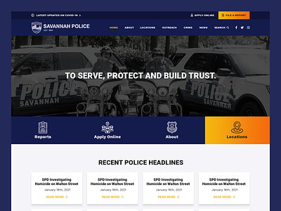 Savannah Police Department // Web Design government web design police police department police department web design service web design