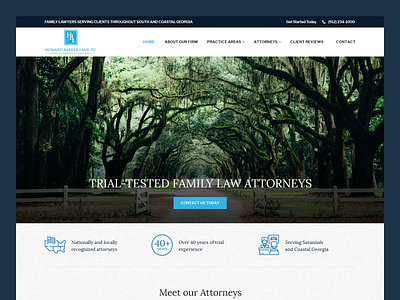 Howard Barker Lane // Web Design family attorney web design family law attorney georgia law firm law firm web design savannah