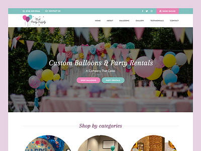 BA Party Supply // Web Design balloons party party rentals party supply web design retail retail web design