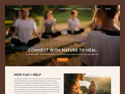 Heal Deeply // Web Design health and wellness web design hypnotherapy nature based therapy nature web design wellness web design