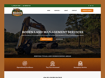 Boden Land Management // Web Design construction construction web design land management land management web design snow removal