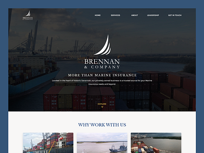 Brennan & Company // Web Design insurance insurance web design marine insurance marine insurance web design