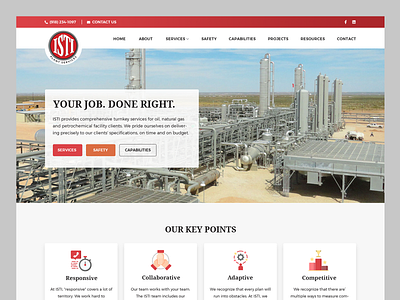 ISTI Plant Services // Web Design construction construction web design cryogenic gas plant plant service plant service web design service company web design