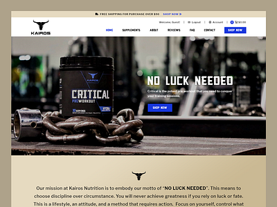 Kairos Nutrition // Web Design ecommerce ecommerce web design fitness fitness supplement web design fitness web design protein supplement workout