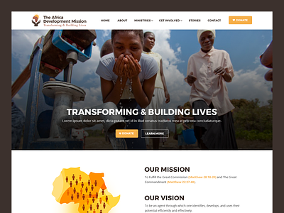 Africa Development Mission // Web Design africa christian christianity web design church church web design ministry ministry web design