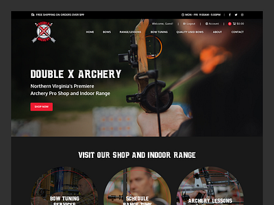 Double X Archery // Web Design archery archery supplies web design archery web design arrows bows ecommerce web design retail web design weapon web design