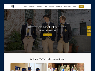 The Habersham School // Web Design academic academic web design academy school school web design