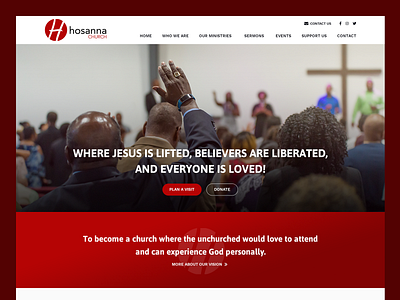 Hosanna Church // Web Design