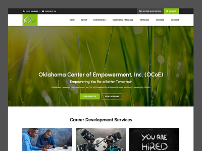 Oklahoma Center of Empowerment // Web Design career career development web design empowerment center web design job job consultant web design non profit non profit web design training training center web design