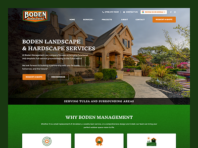Boden Management (Landscape & Hardscape) // Web Design