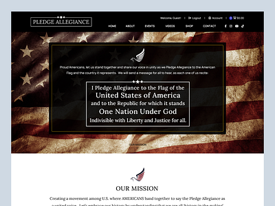 Pledge Allegiance // Web Design america america web design american american web design event non profit non profit web design pledge web design united states