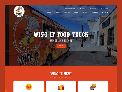 Wing It // Web Design chicken wings food truck food truck web design food web design restaurant restaurant web design wings wings web design