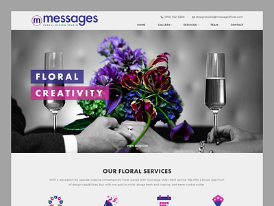 Messages Floral Design Studio // Web Design design studio web design event floral floral web design flower flower web design retail retail web design studio