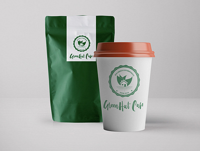 GreenHut Cafe branding brochure design graphic design instagram logo typography ui vector