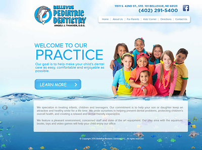 Bellevue Pediatric Dentistry app design flat graphic design illustrator logo typography ux vector web