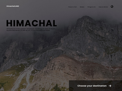 Himachal beautiful branding design destination flat graphic design mobile mountains trip typography ui ux web