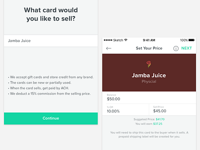 Sell A Card for iOS ios iphone sell a card