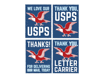 Thank You USPS eagle stamp usps