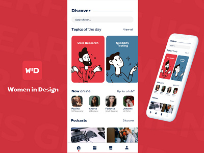 Women in Design - Personal Project branding design figma mobile ui ux